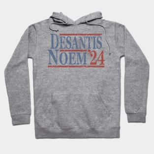 Distressed Ron DeSantis Kristi Noem 2024 Hoodie